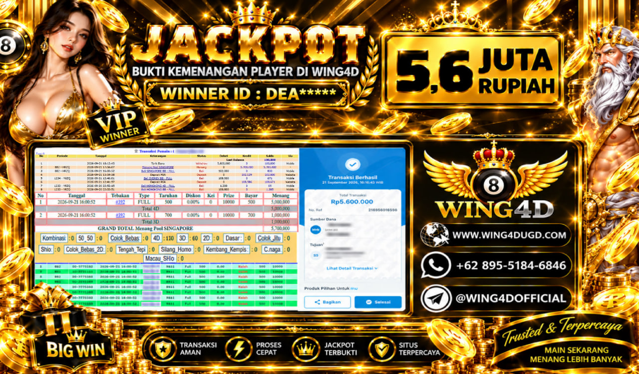 Prediksi WING4D | Prediksi dan RTP Jitu Situs WING4D