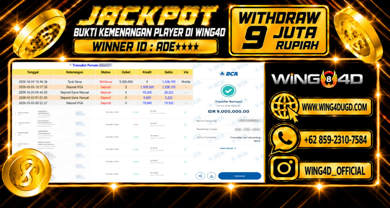 Prediksi WING4D | Prediksi dan RTP Jitu Situs WING4D
